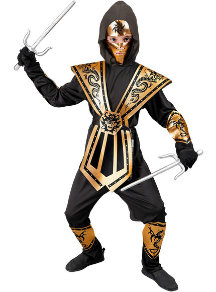 Déguisement de Ninja doré pour enfant