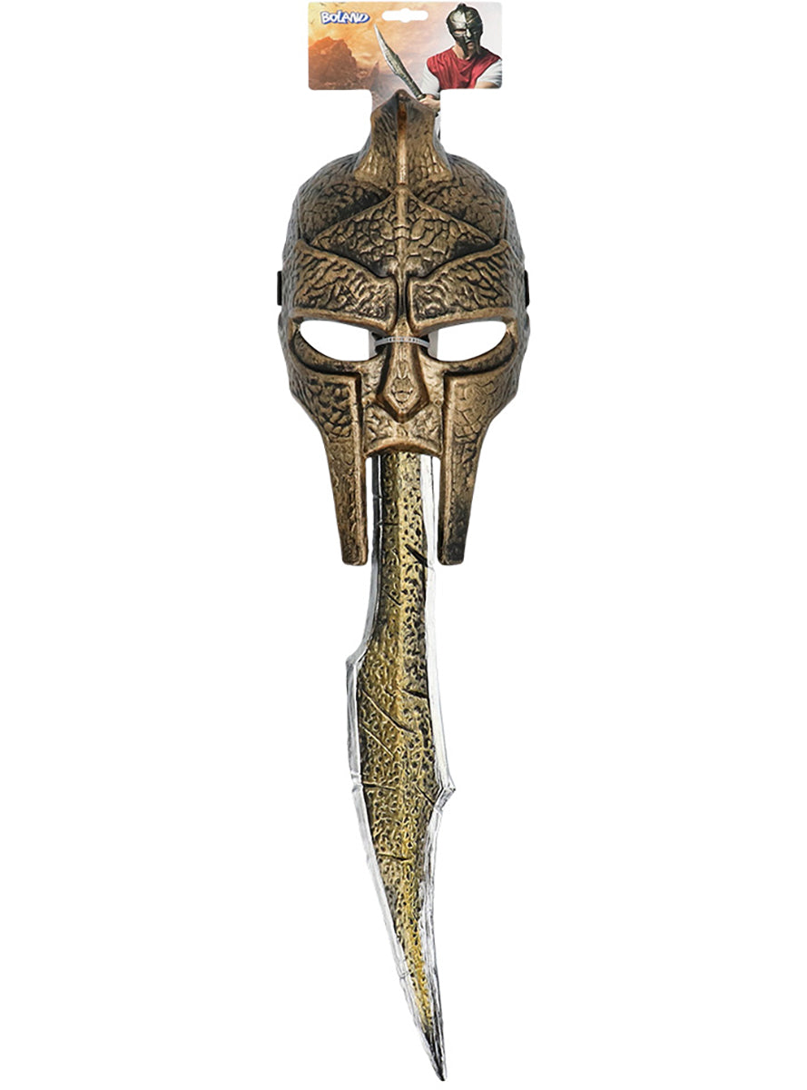 Masque et épée spartiates
