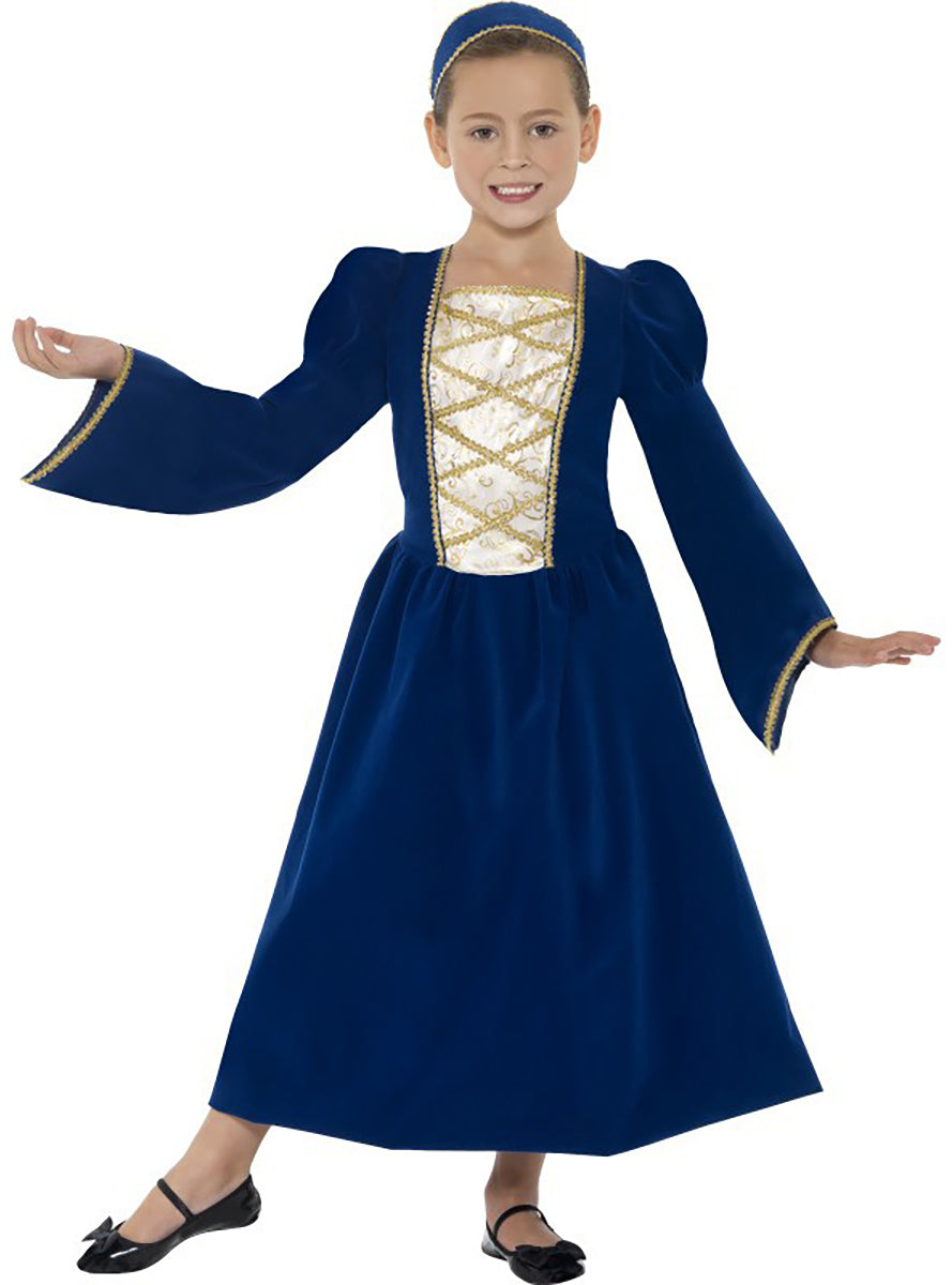Déguisement Renaissance bleue fille