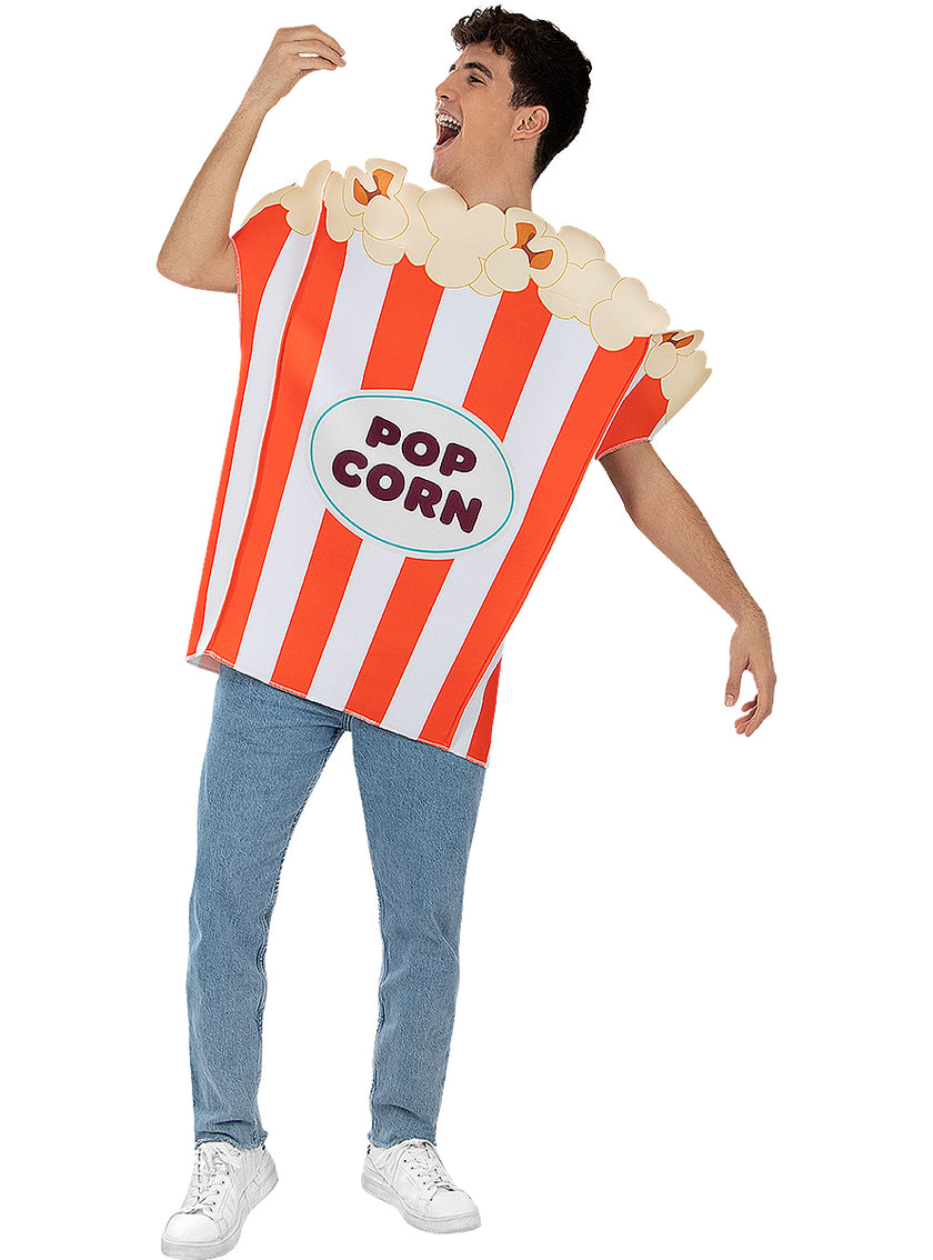 Déguisement sac de pop-corn pour adulte taille grande