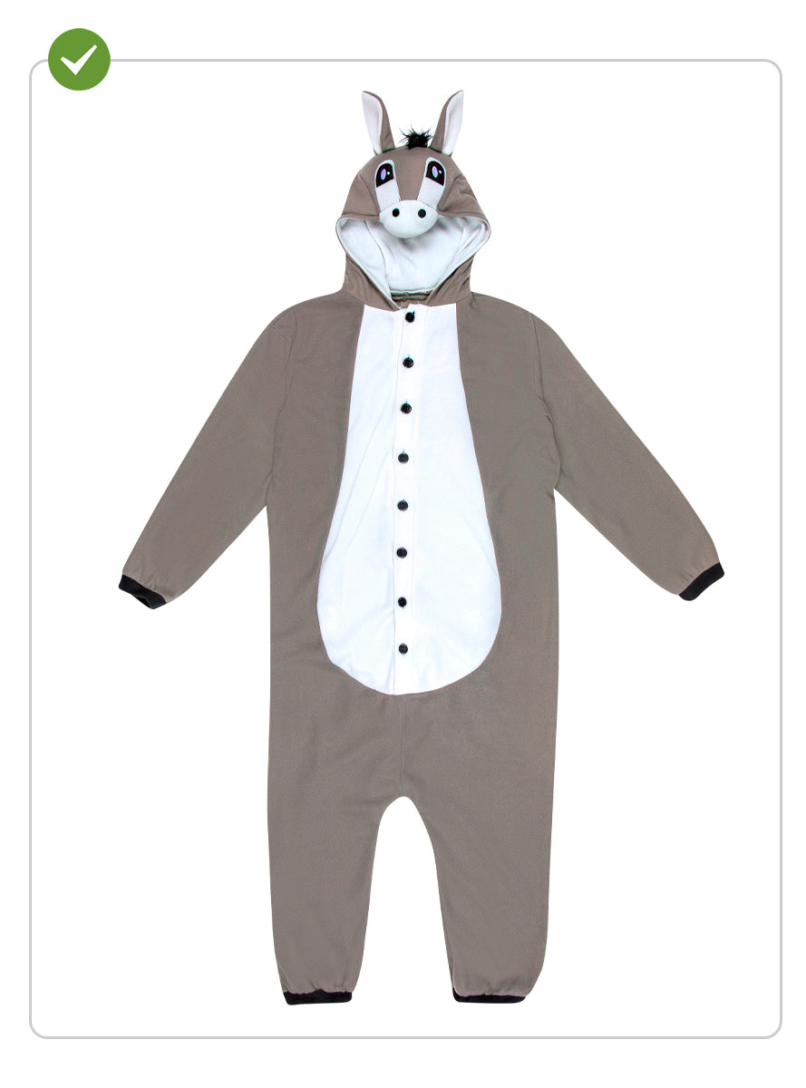 Déguisement âne onesie pour adulte taille grande