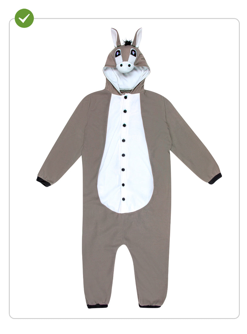 Déguisement âne onesie pour adulte taille grande
