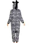 Déguisement onesie zèbre pour adulte taille grande