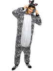 Déguisement onesie zèbre pour adulte taille grande