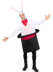 Déguisement de lapin dans son haut-de-forme pour adulte taille grande