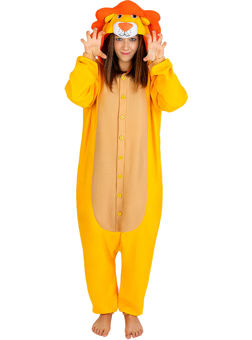 Déguisement lion onesie pour adulte taille grande