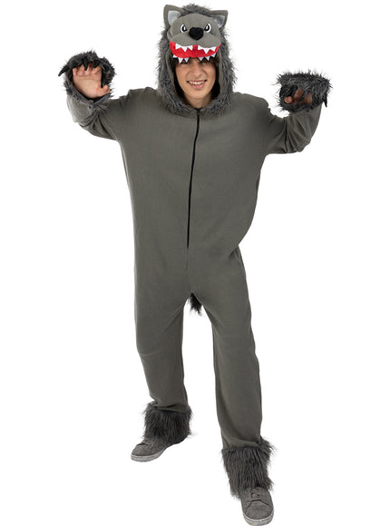 Déguisement de loup gris taille grande