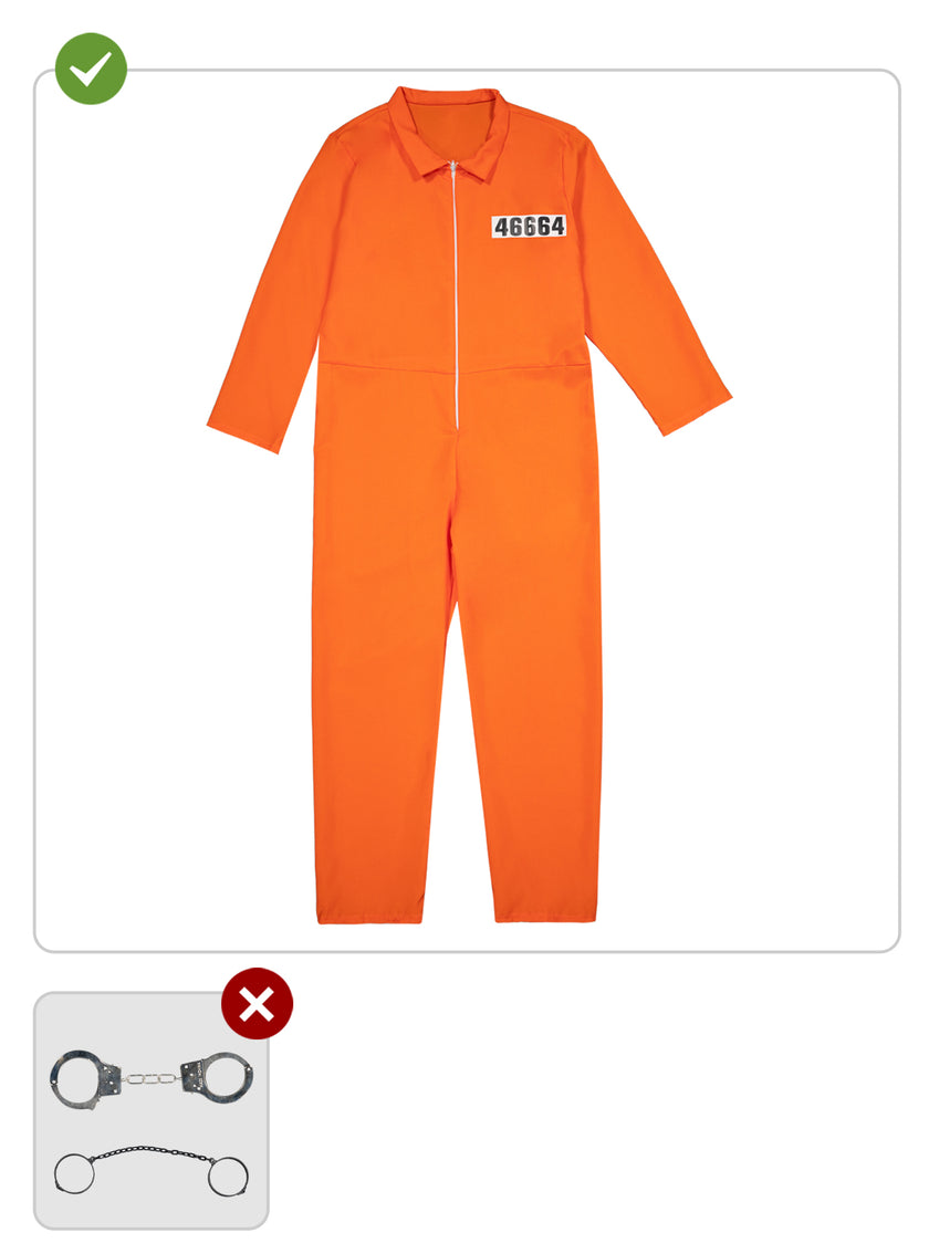 Déguisement de prisonnier orange taille grande