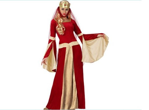 déguisement femme médiévale rouge