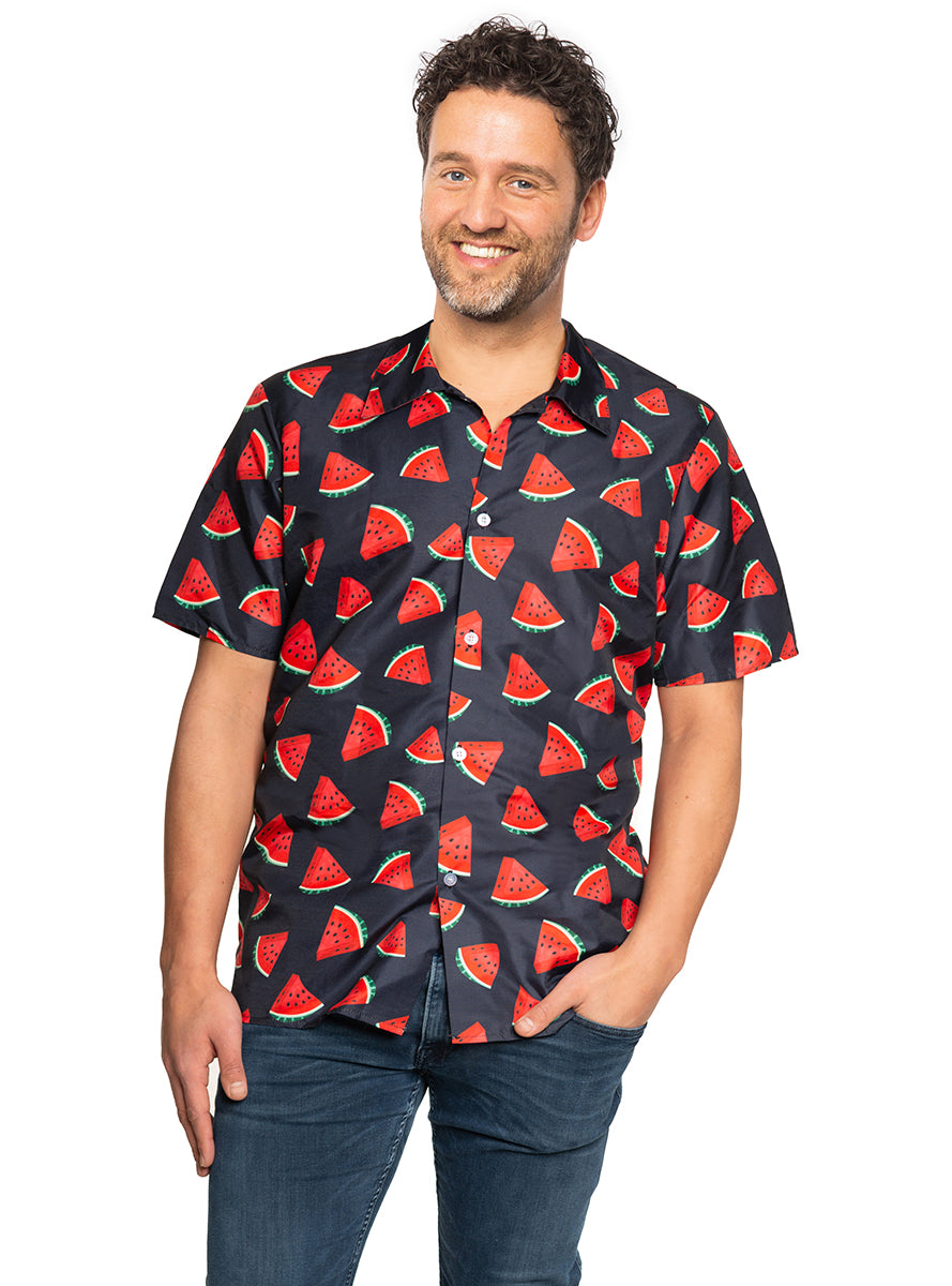 Chemise hawaïenne pastèques homme