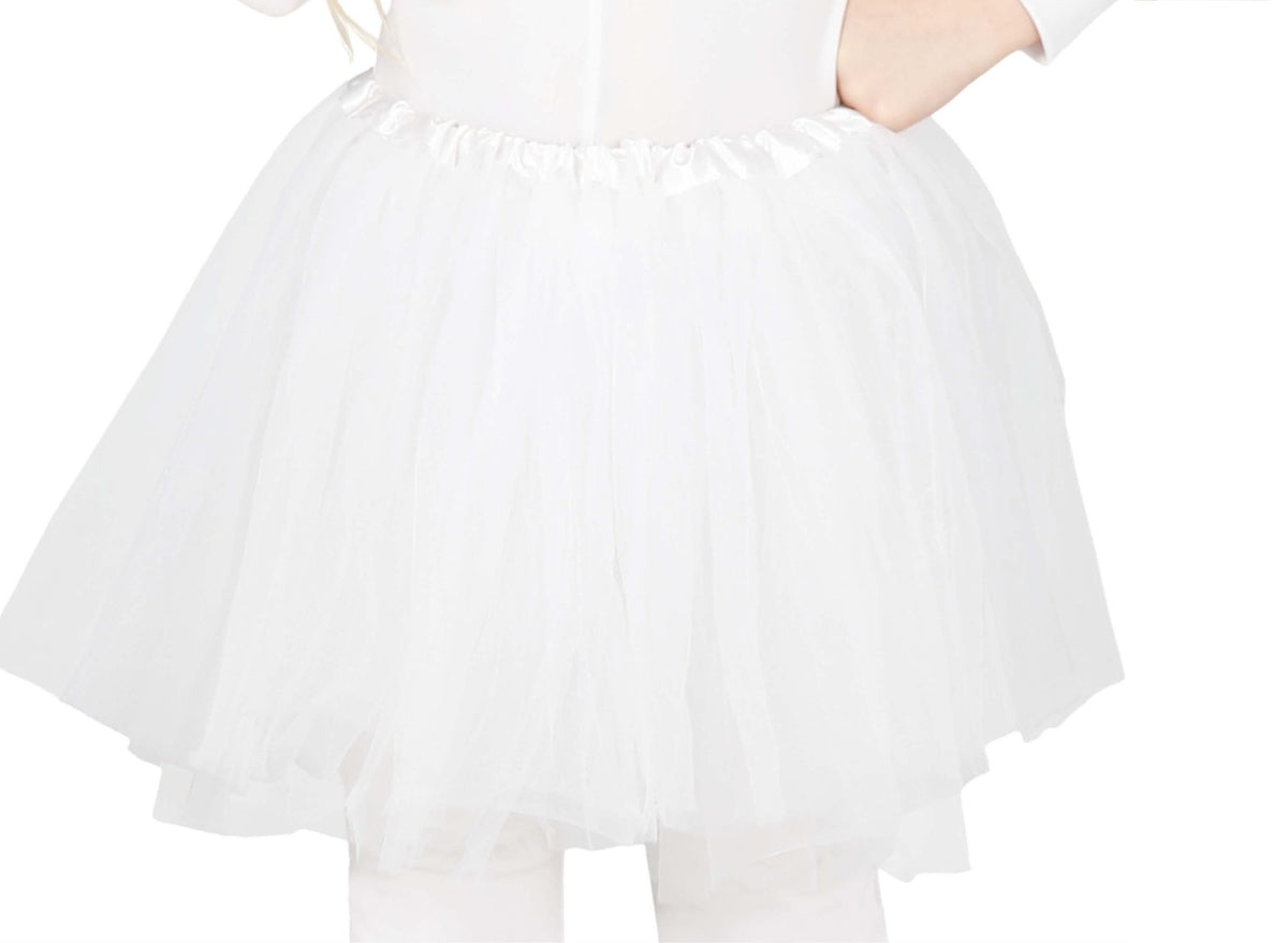 jupe en tulle tutu pour enfant blanc 30cm