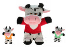peluche vache avec motif coeur mix 20cm
