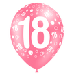 8 ballons HG112 imprimé TAT chiffre 18 assortis