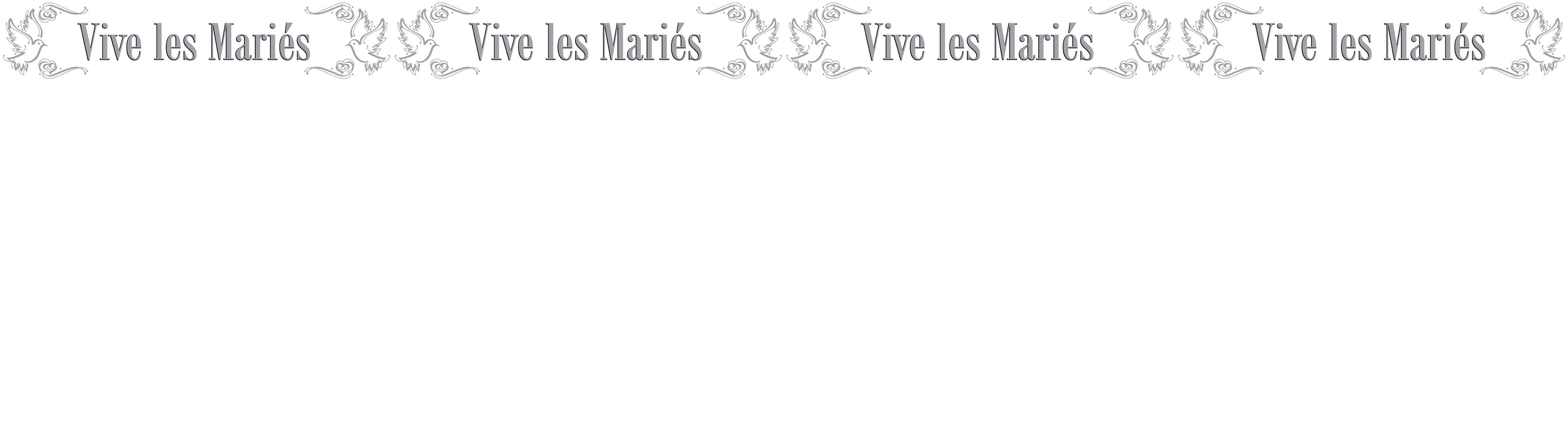 cordon de sécurité 'vive les mariés' 15m