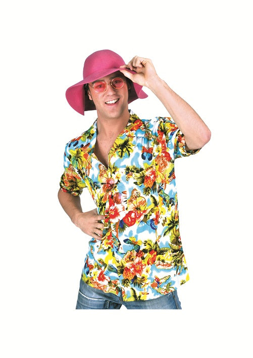 chemise tahiti hawaï multicolore clair
