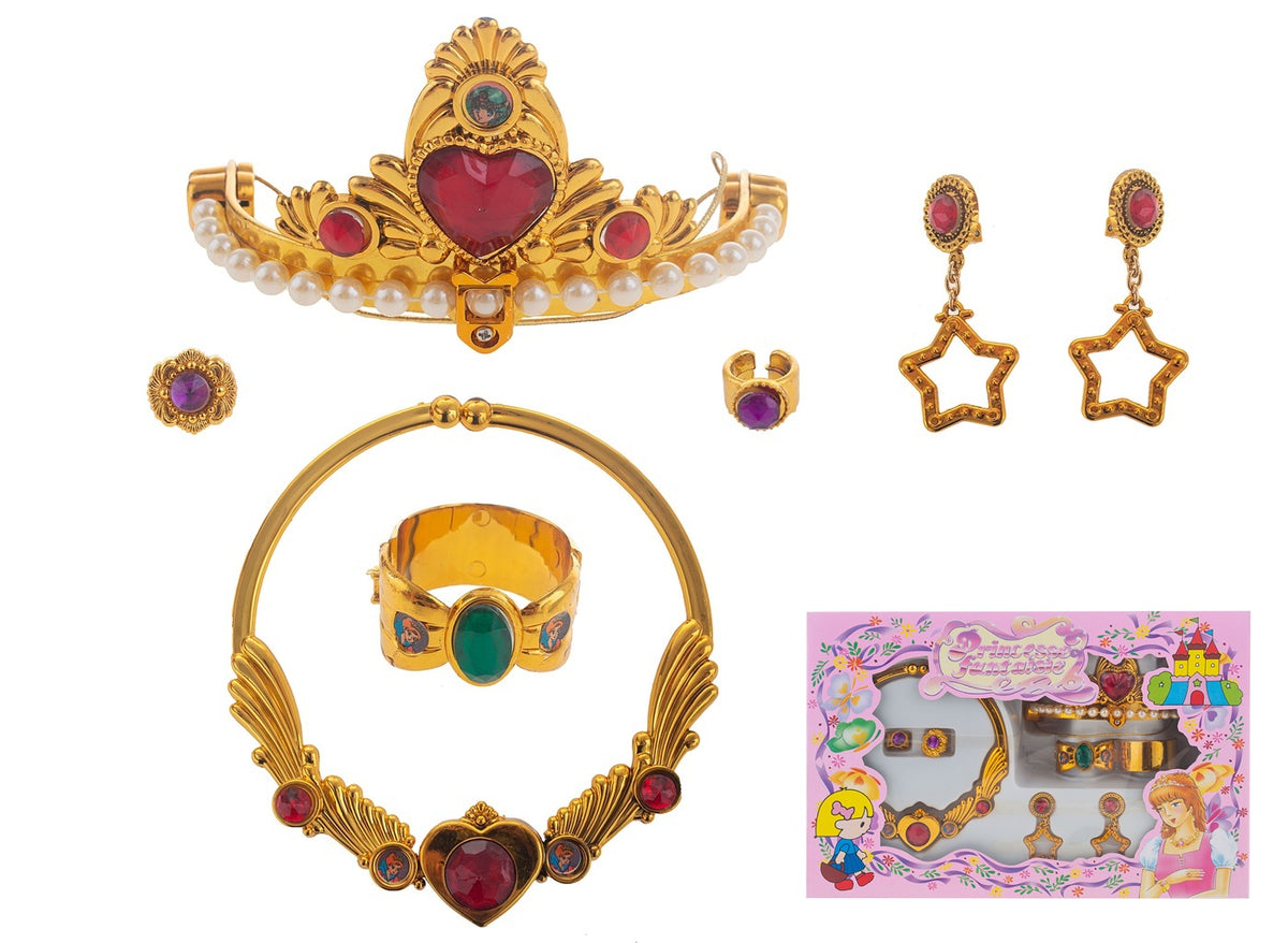 set de bijoux princesse enfant or 7pcs