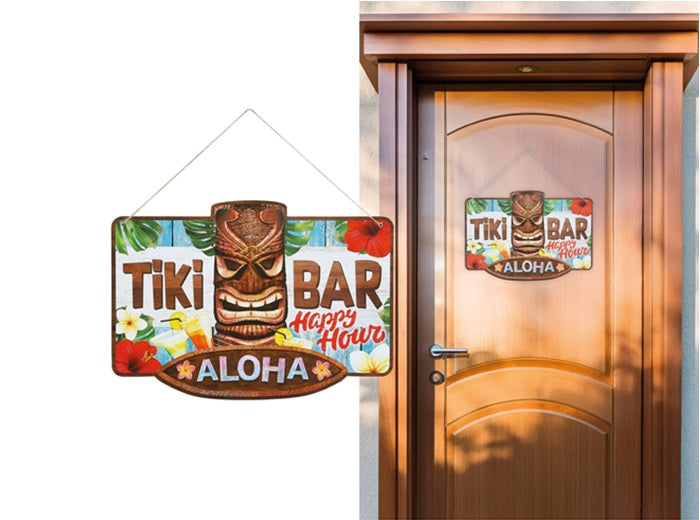 décoration murale tiki bar 35x25cm