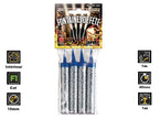 lot de 4 fontaines bougies scintillantes argent 9.5cm 40sec