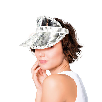 VISIERE BOULE DISCO ARGENT