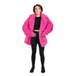 Veste fourrure rose fluo