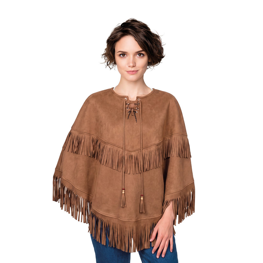 Poncho a franges mixte 3