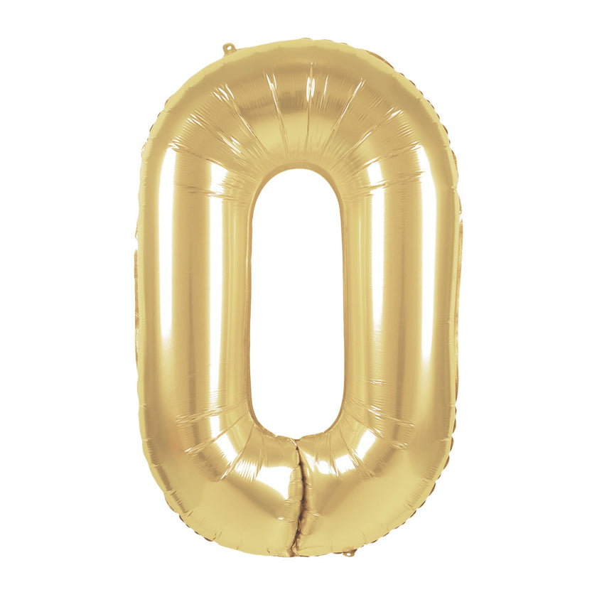BALLON MYLAR CHIFFRE 0 OR 86CM