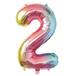 BALLON MYLAR CHIFFRE 2 IRISE PASTEL 36CM