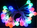 guirlande lumineuse de noël 30 boules led''s multicolores 3.8m