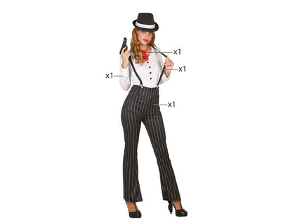 déguisement gangster 4pcs femme
