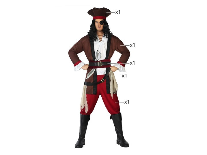 déguisement pirate 5pcs homme