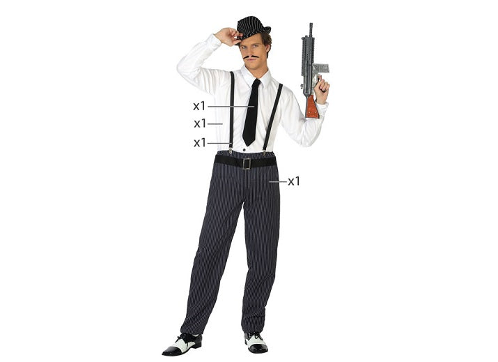 déguisement gangster 4pcs homme