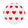 1 ballon blanc 3' imprimé TAT COEUR