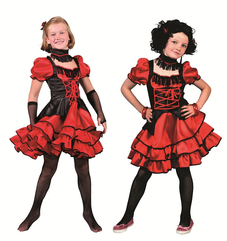 robe cancan pour enfant rouge