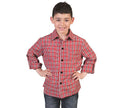chemise à carreaux rouge et blanc enfant