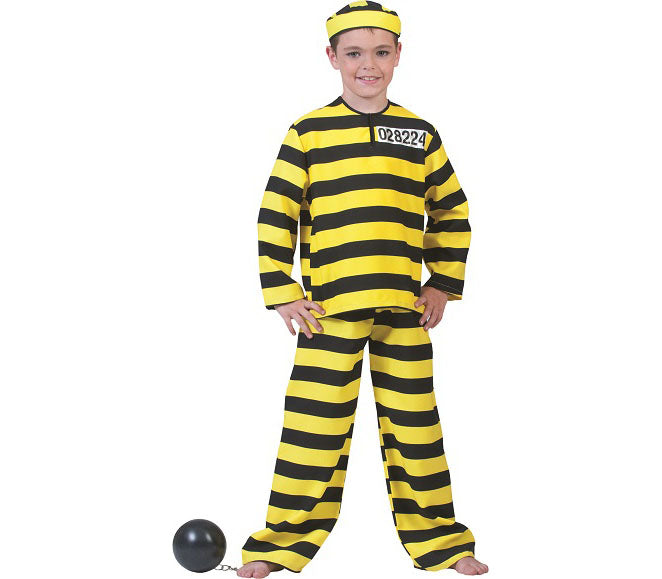 déguisement de prisonnier jaune enfant