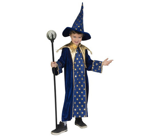 déguisement de magicien bleu enfant