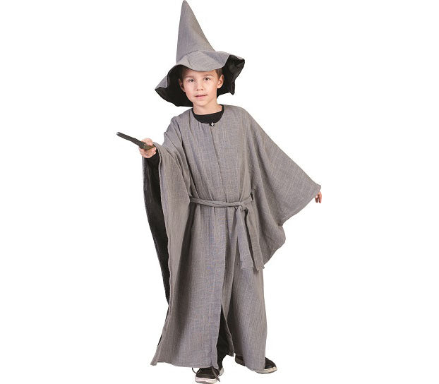 cape de magicien gris enfant