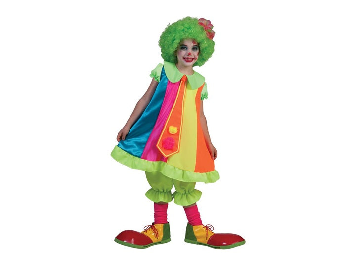 déguisement de clown multicolore fille 3pcs
