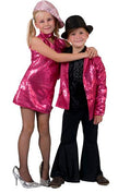 veste disco pour enfant à sequins fuchsia