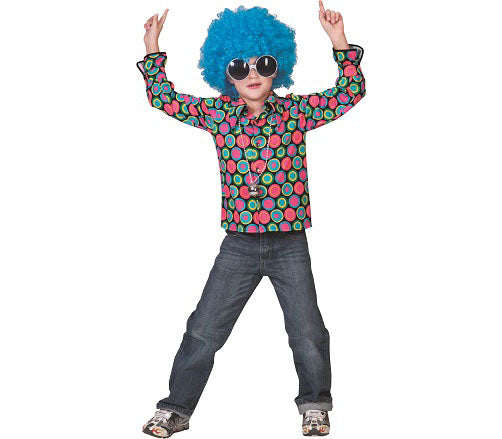 chemise yéyé avec cercles multicolore pour enfant
