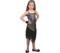 robe charleston à sequins noir fille