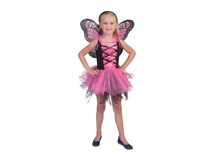 déguisement d'elfe fée papillon rose 3pcs enfant 5-8 ans