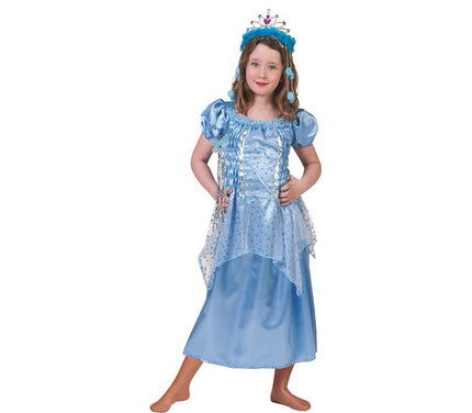 robe de princesse avec étoiles bleu fille