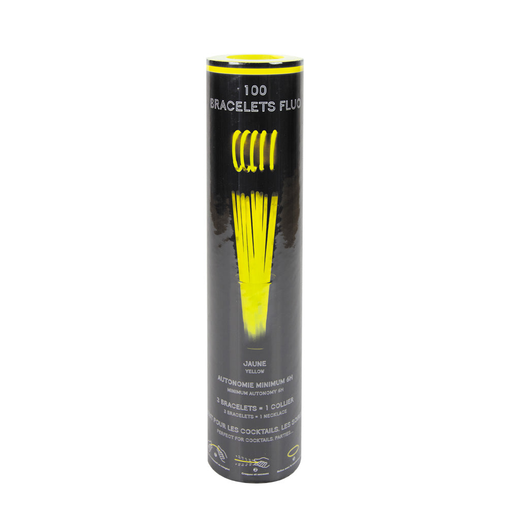 TUBE 100 BRACELETS JAUNE