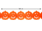 guirlande halloween citrouilles orange en papier 3m