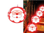 lot de 5 ballons led lumineux père noël 22x18cm