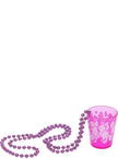 Collier avec des petits verres rose