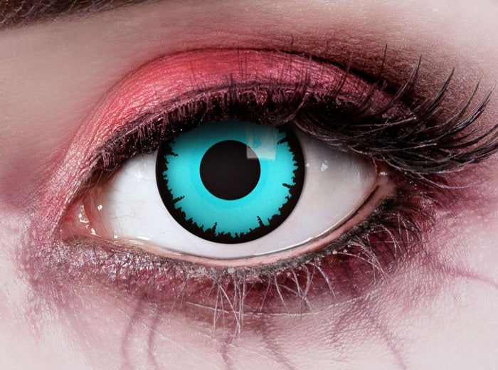 lentilles de contact vampire facepainting bleu noir 12 mois