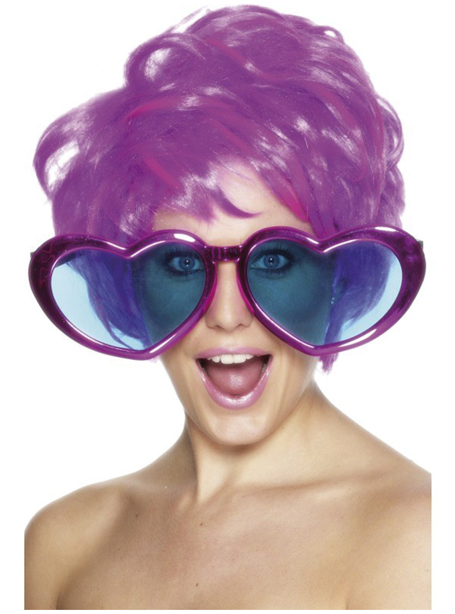 Grandes lunettes avec une forme de coeur