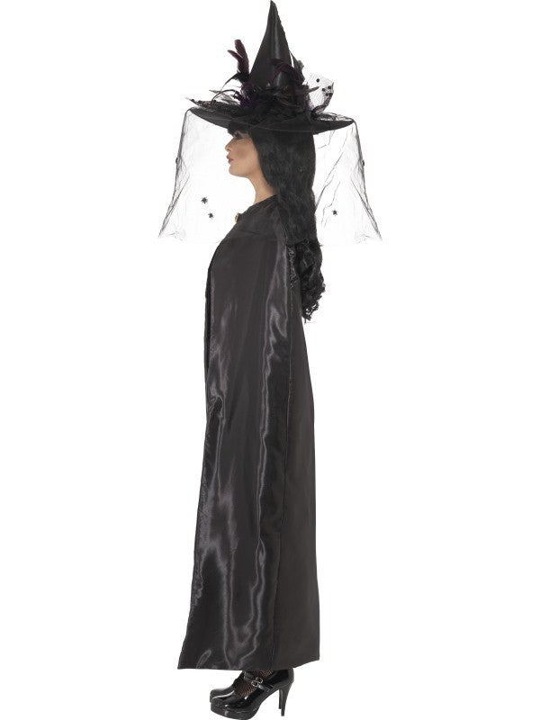 Cape noire de sorcière adulte